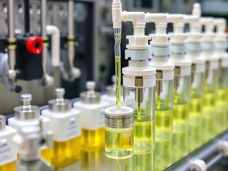 Ceramic pumps ensure precise electrolyte filling with zero leakage and high chemical resistance.